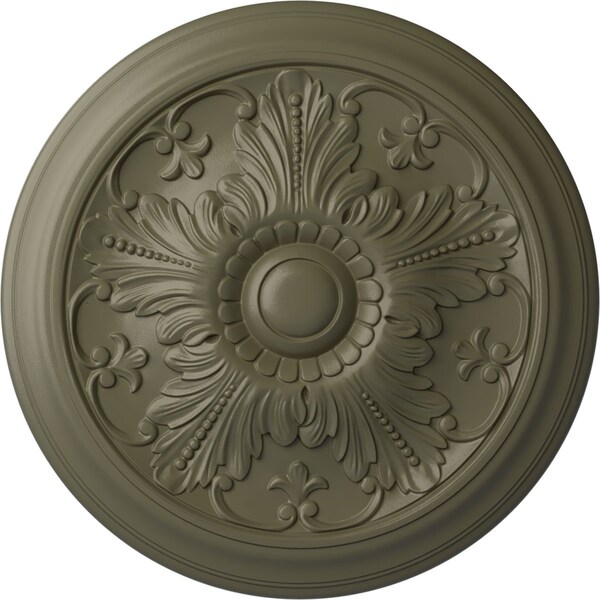 Ekena Millwork Vienna Ceiling Medallion (Fits Canopies up to 3 1/4"), Hand-Painted Spartan Stone, 16 7/8"OD x 5/8"P CM17VISSF - main